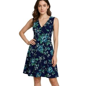 Vince Camuto floral print classy semi formal dress POCKETS s summer sundress 4